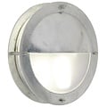 Wandlamp buiten kajuit grijs rond half E27 IP54 240mm Ø