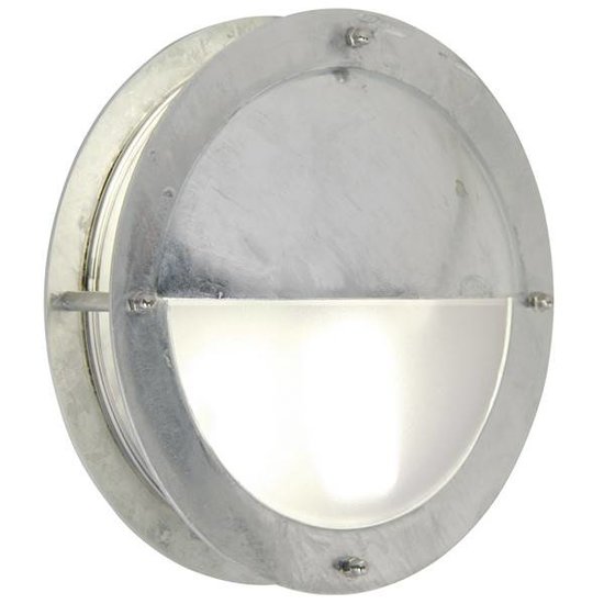 Outdoor wall light deck house grey round half 240mm Ø