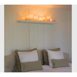 Aplique estilo country LED bronce-cromo-blanco 5 velas