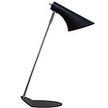 Lampe de bureau Vanilla blanche, abat-jour métal Ø145mm sur socle Ø190mm, 440mm de haut, culot E14, IP20, rotation 350°