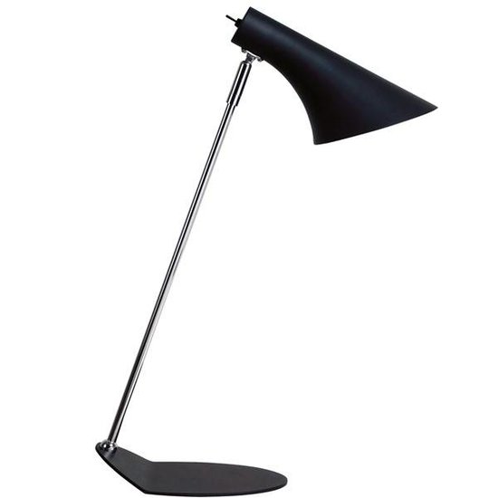 Vanilla desk lamp white, metal shade Ø145mm on Ø190mm base, 440mm high, E14 fitting, IP20, shade rotates 350°
