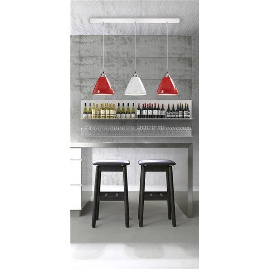 Riel para lámpara colgante 3x 1130mm largo gris