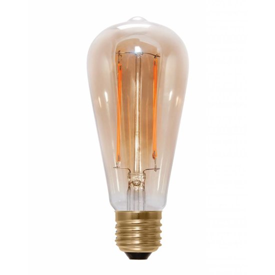 Kooldraadlamp LED lang dimbaar 6W goudkleurig