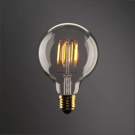 Ampoule LED E27 ronde 8W dimmable filament dorée