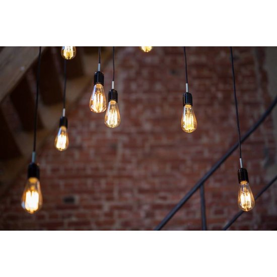 Kooldraadlamp LED lang dimbaar 6W goudkleurig