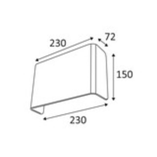 Applique bois ou ALU LED up & down 13W 230mm large