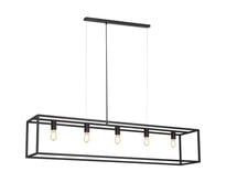 Fantasia Kago pendant lamp old copper, E27x5 fitting, 5 light points, 150 cm long, steel, IP20