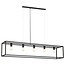 Lampe suspendue noire ou rouille E27x5 1500mm de long