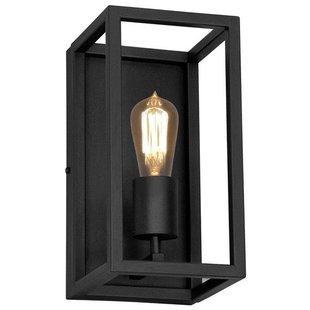 Wall lamp black or rust rural E27 300mm high