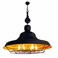 Homelighting Drone suspension marron rouille-jaune E27 grille industrielle, Ø97 cm, métal, 6 douilles (ampoules non incl.)
