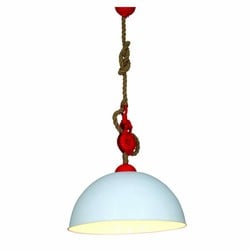 Pendant light kitchen industrial white red 500mm E27