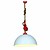 Luminaire suspendu vintage cuisine blanc rouge 500mm E27