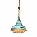 Pendant light white-green-old white industrial 350mm E27