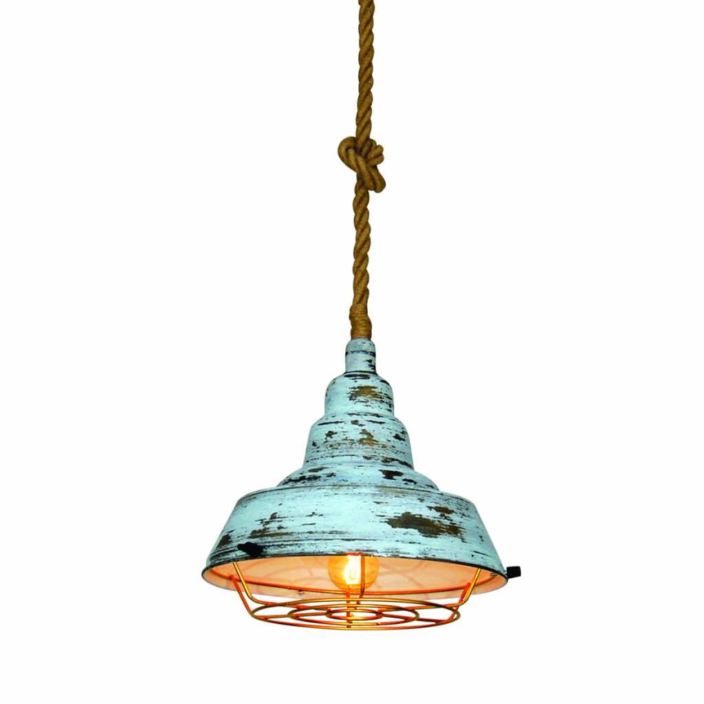 uit Wees tevreden Veeg Hanglamp industrieel goedkoop wit-groen-oud wit 350mm E27 | My Planet LED