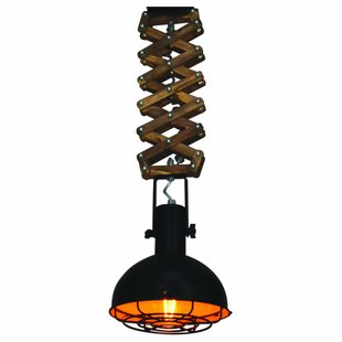 Pendant light kitchen industrial black yellow 240mm E27