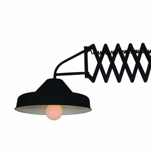 Wall light industrial black with arm 560mm E27