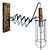 Aplique de pared industrial antorcha metal madera brazo 500mm E27