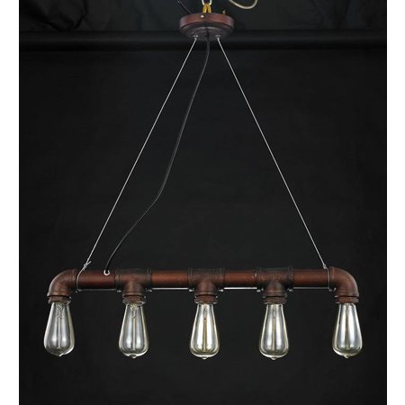Pendant Light Vintage Rust Colour 670mm E27x5 Myplanetled
