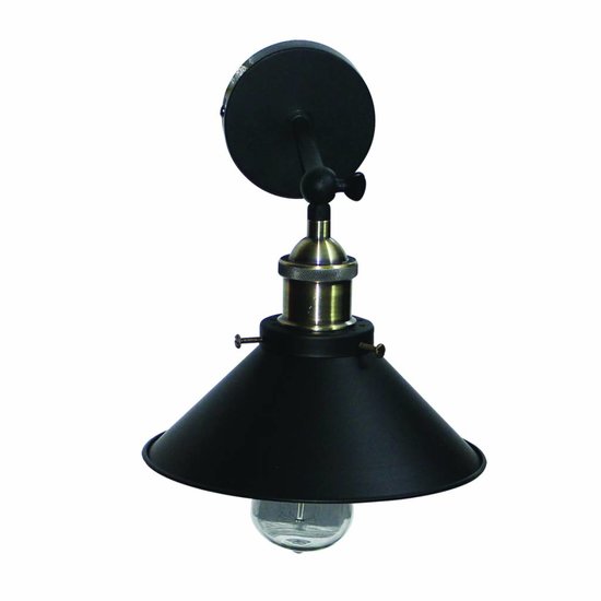 Aplique de pared industrial bronce negro 210mm E27