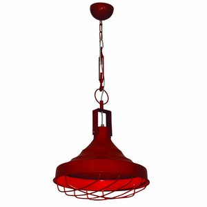 Red industrial clearance pendant light