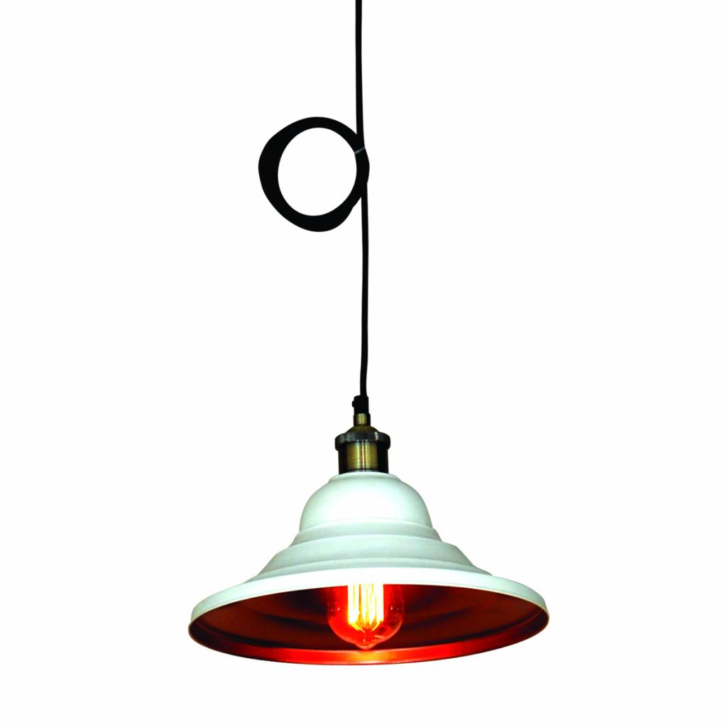 Overtreffen Merg Signaal Hanglamp industrieel goedkoop wit 300mm Ø E27 | My Planet LED