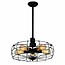 Pendant light kitchen black fan 460mm Ø E27x5