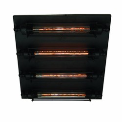 Toro plafondlamp vierkant industrieel zwart 450x450mm E27x4