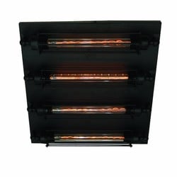 Toro plafonnier carré industriel noir 450x450mm E27x4