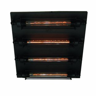 Toro plafón cuadrado industrial negro 450x450mm E27x4