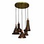 Pendant light fixture brown vintage 400mm Ø E27x5