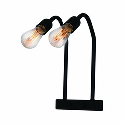 Wall light sconce industrial black 400mm high E27x2