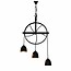 Hanglamp roestbruin of grijs vintage 310mm breed E27x3