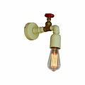 Homelighting Applique murale Momus industrielle avec détail robinet en blanc ou brun rouillé, métal, culot E27, 180 mm