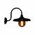 Wall light sconce industrial black with arm 300mm Ø E27