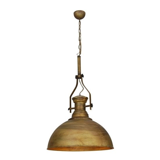 Hanglamp brons-koper-zwart-wit industrieel 500mm