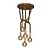 Hanglamp boven tafel touw hout rond vintage E27x5 450mm