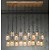 Luminaire suspendu vintage verre E27x18 1300mm