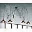 Pendant light black industrial 1500mm Ø E27x4