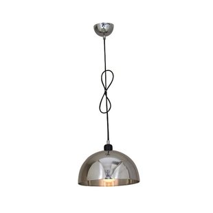 Hanglamp woonkamer chroom conisch 300mm diameter E27