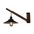 Applique murale industrielle bois 310mm diamètre E27 noir