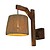 Wall light E27 wood vintage 210mm diameter cord shade