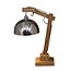 Table lamp E27 industrial wood chrome 780mm H