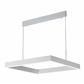 Fantasia Fantasia Pure square pendant light, integrated LED 31W, 2170 lumen, 3000K, Ø615 mm, white aluminium