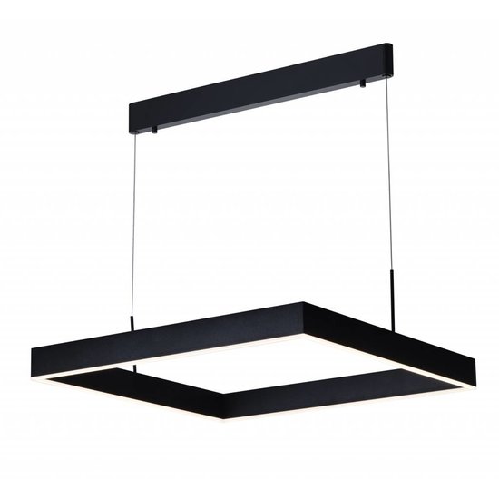Fantasia Fantasia Pure square pendant light, integrated LED 31W, 2170 lumen, 3000K, Ø615 mm, white aluminium