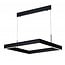 Fantasia Fantasia Pure square pendant light, integrated LED 31W, 2170 lumen, 3000K, Ø615 mm, white aluminium