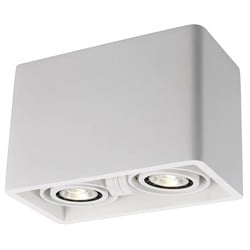 Fantasia Zivabox foco de superficie GU10x2 yeso blanco