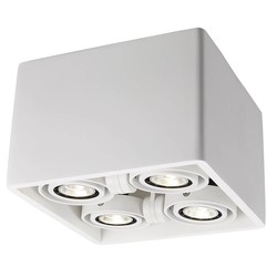 Plafonnier Fantasia Zivabox plâtre carré GU10x4 205x205mm