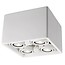 Fantasia Zivabox ceiling lamp in white plaster, square design, for 4x GU10 (bulbs excl.), 205x205x135mm, IP20