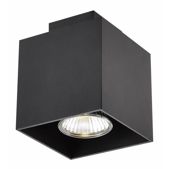 Fantasia Kubo plafonnier blanc - aluminium carré, GU10 5W LED 400 lumens, 2700K blanc chaud, dimmable, 90x90x110mm