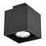 Fantasia Kubo square ceiling lamp in black aluminium, GU10 fitting (lamp not included), 90x90x110mm, IP20